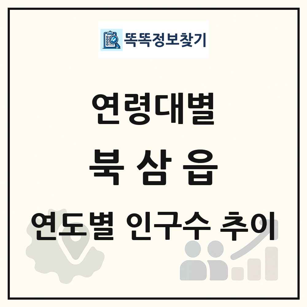 북삼읍 생애주기별 인구수 링크 그림